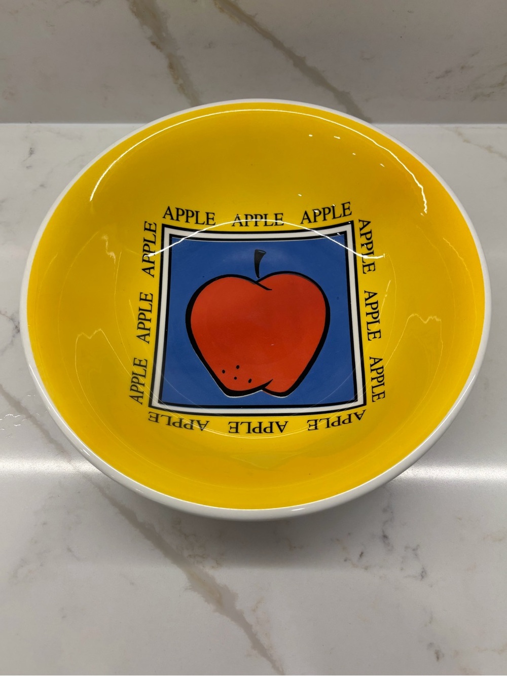 Vintage Toscana Apple Design Serving Bowl 12” Made in Italy Salad Fruit Pasta
